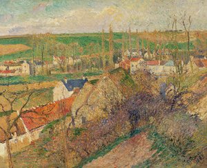 Vue sur le village dOsny  av Camille Jacob Pissarro